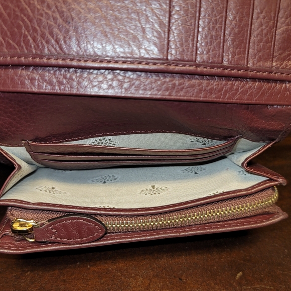 Mulberry burgundy French wallet - Picture 3 of 11